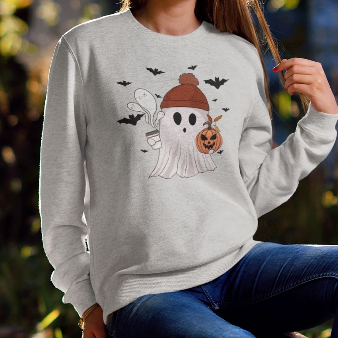 Cozy Ghost Crewneck Sweatshirt